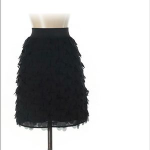 RARE NWT Banana Republic Black Ruffle Skirt Size 2